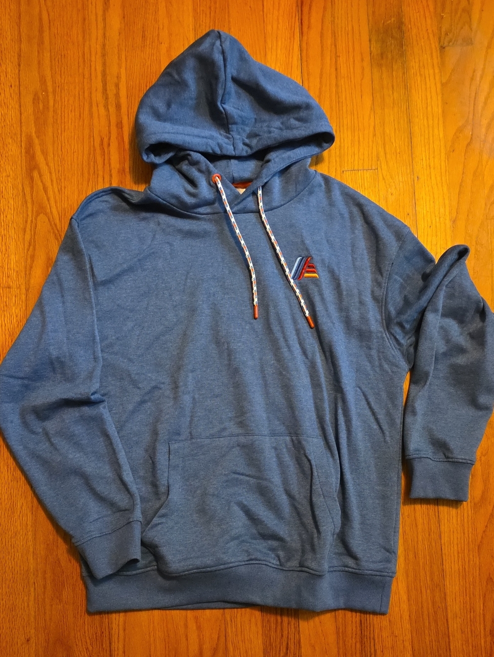 Aldi Gear Men's Blue Pullover Hoodie Embroidered Sweatshirt Aisle Of Shame